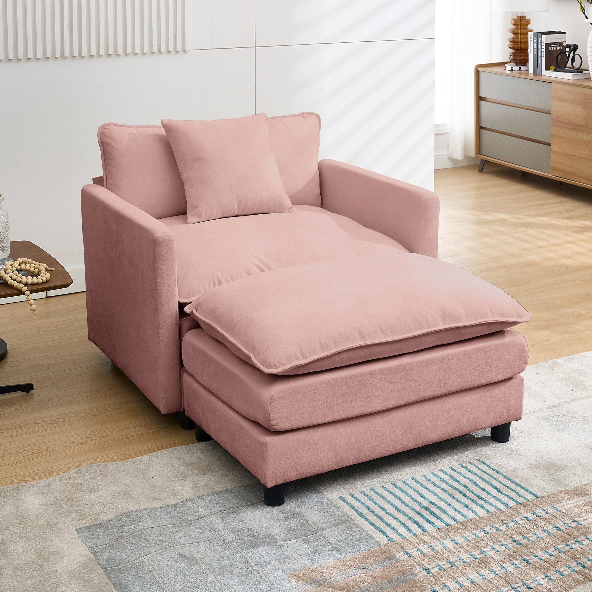 Accent Chair With Ottoman SetWZ_voghion.com